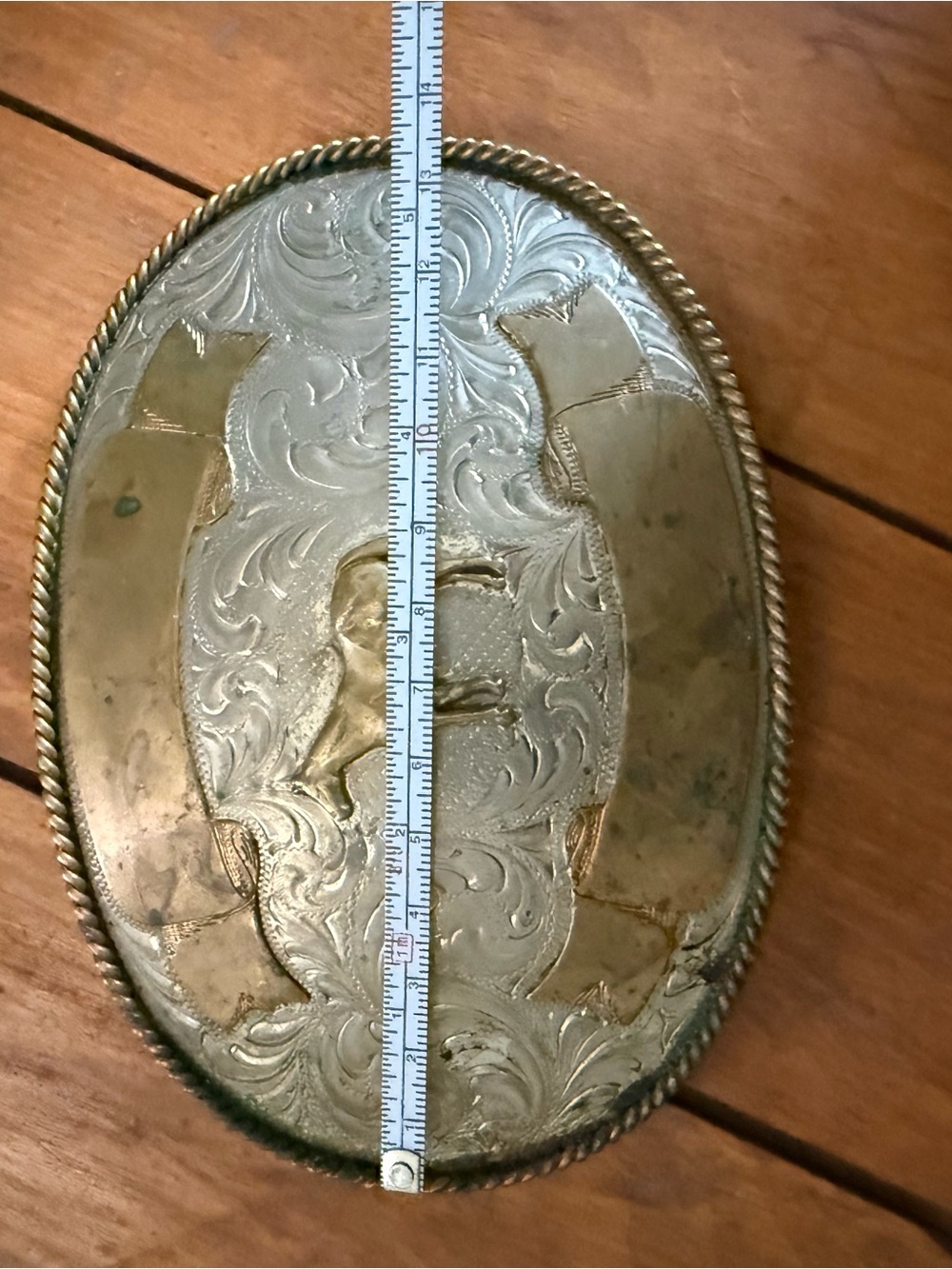 Vintage Montana Silversmiths German Silver Horse Western Belt Buckle - Picture 2 of 4